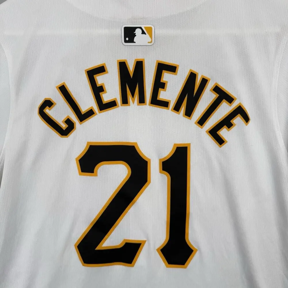 Nike Pittsburgh Pirates Roberto Clemente #21 White MLB Baseball Jersey Sz Medium